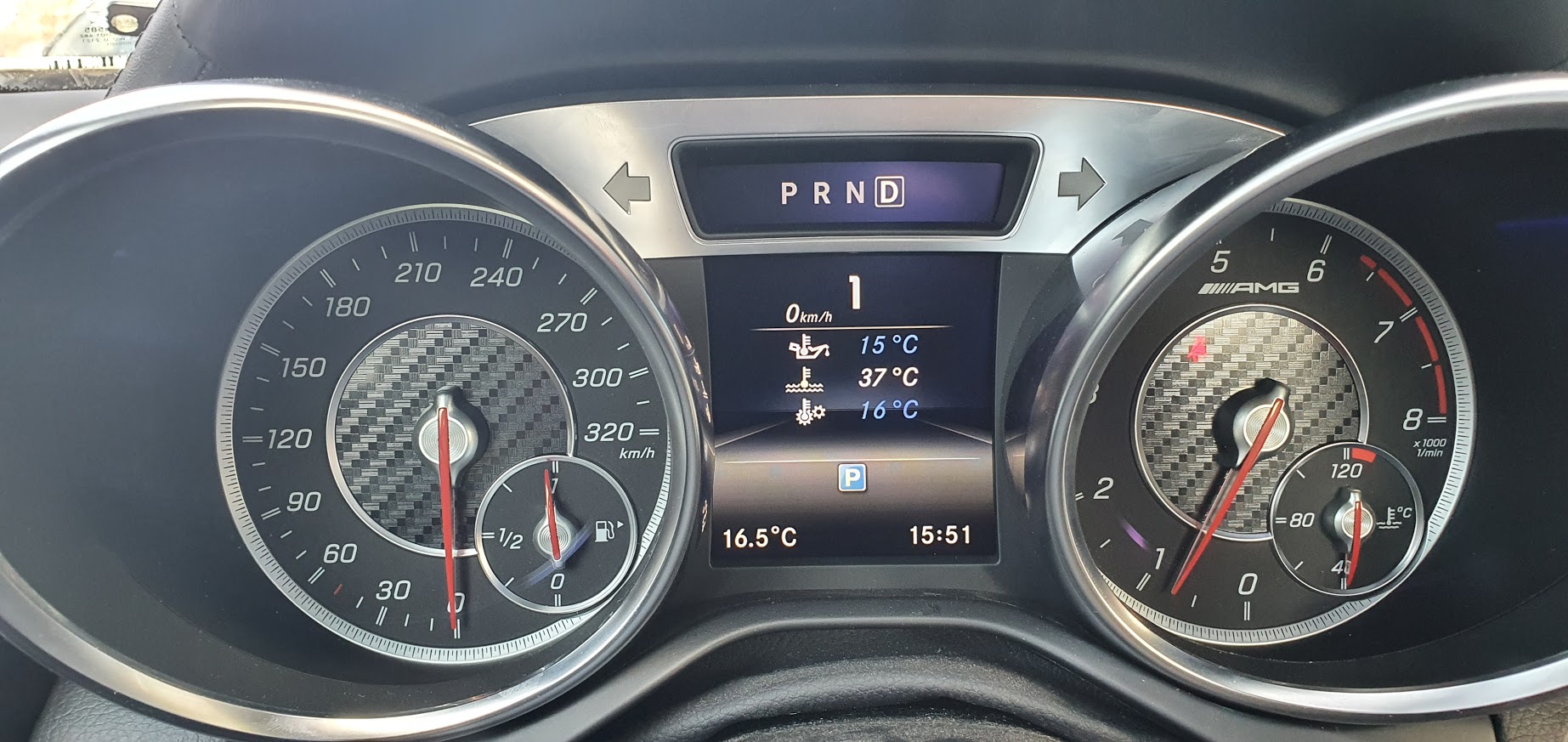 Instrument Cluster AMG Menu