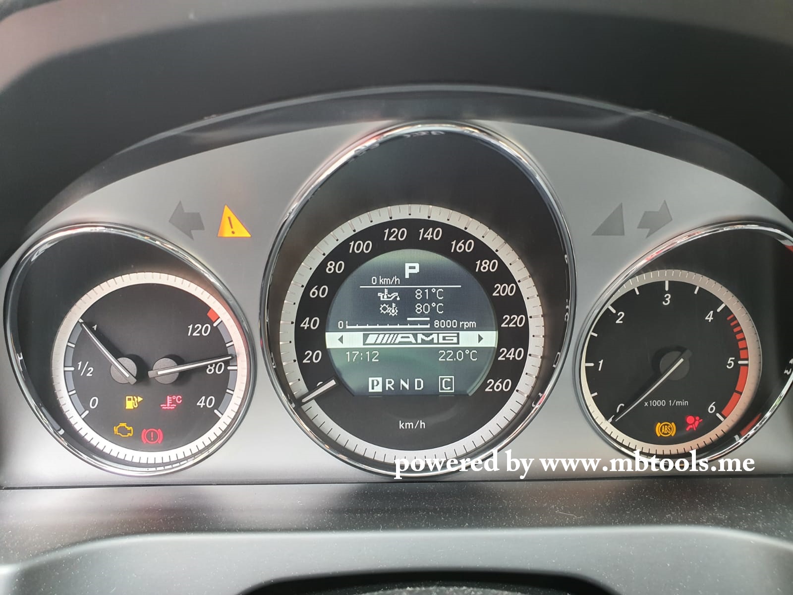 Instrument Cluster AMG Menu