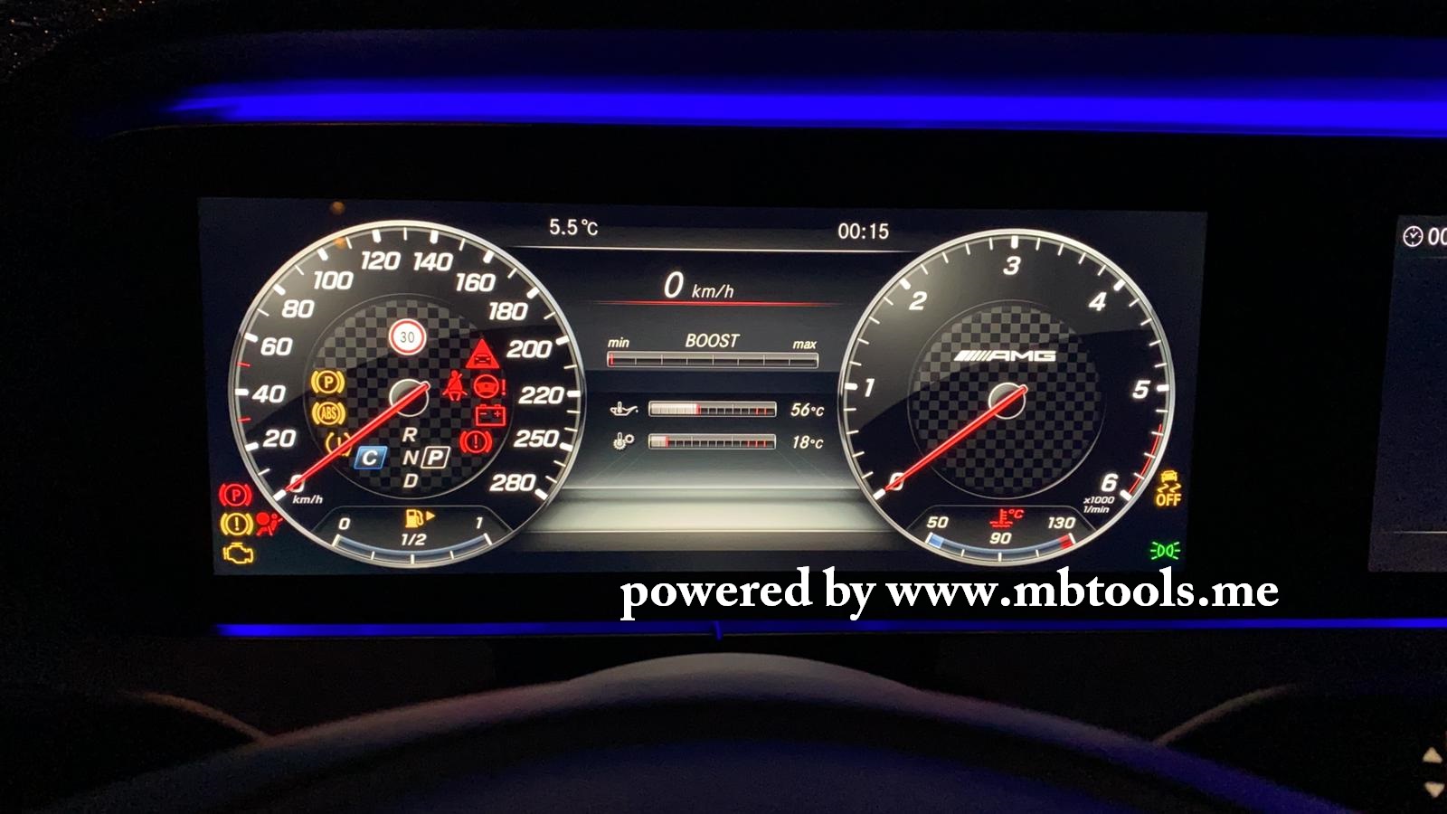 Instrument Cluster AMG Menu