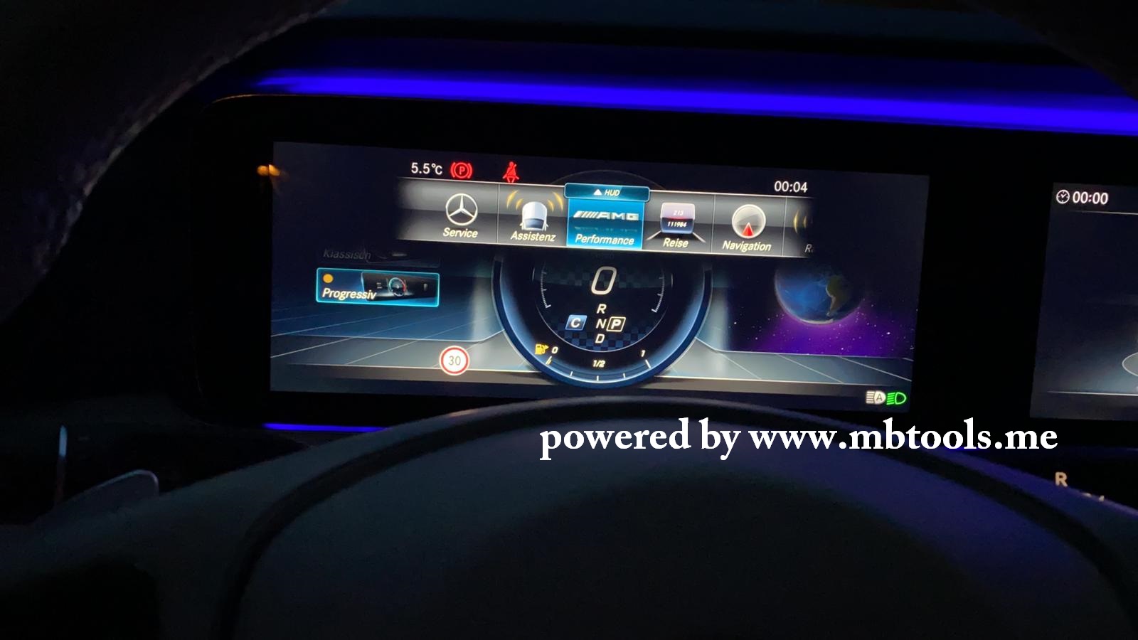 Instrument Cluster AMG Menu