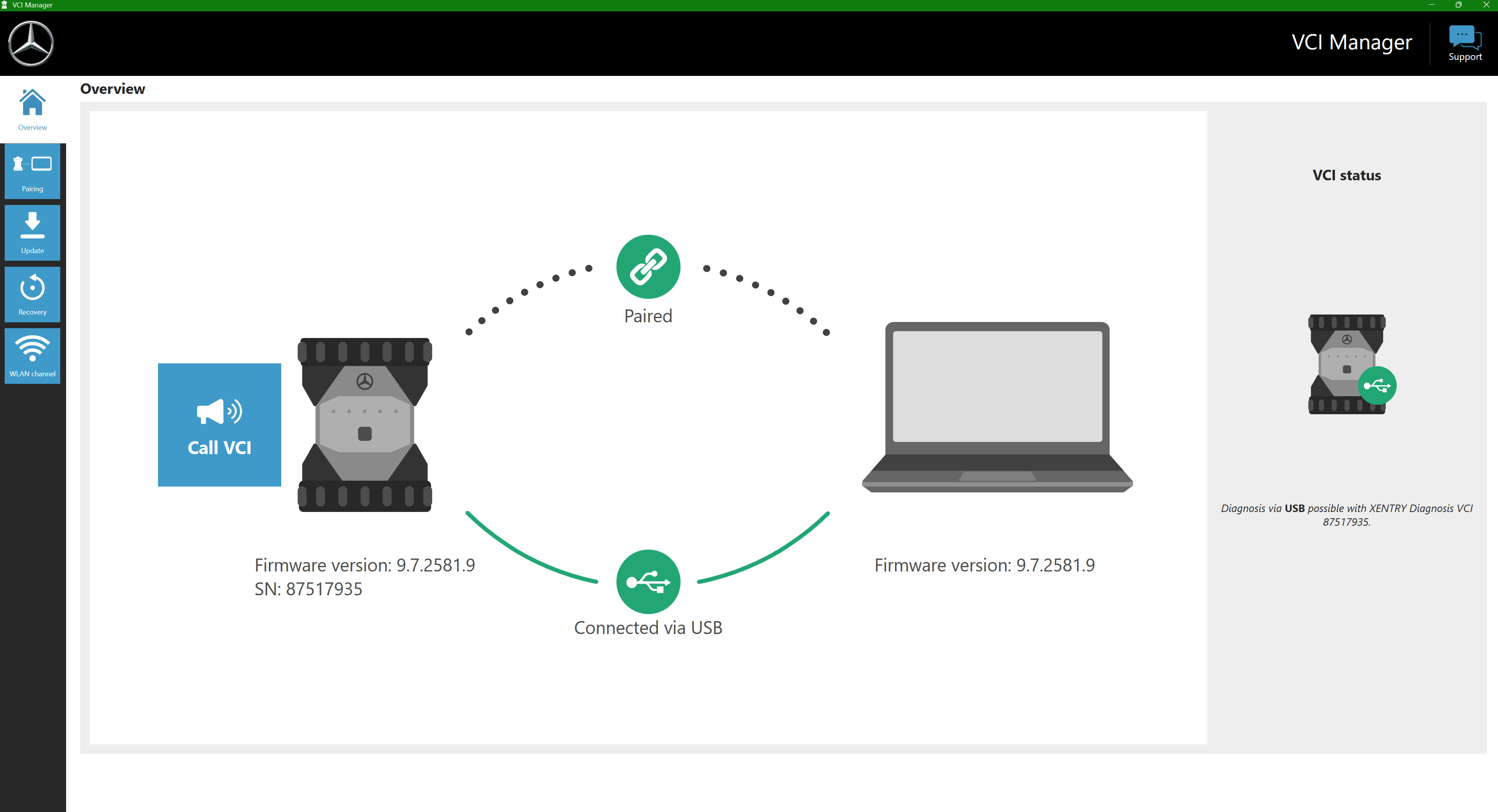 Xentry VCI Manager - Bosch C6 Paired