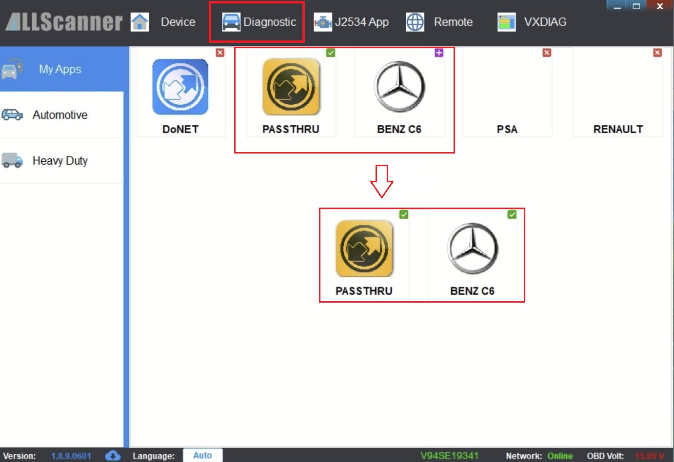 VX Manager Diagnostic