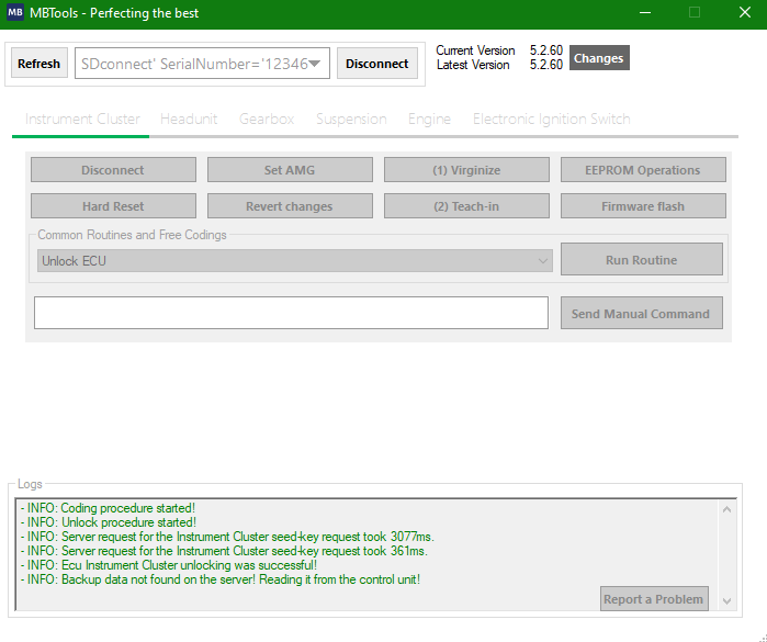Instrument cluster initialization