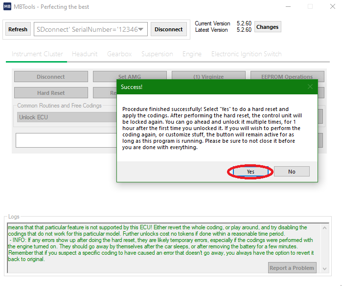 Instrument cluster restart