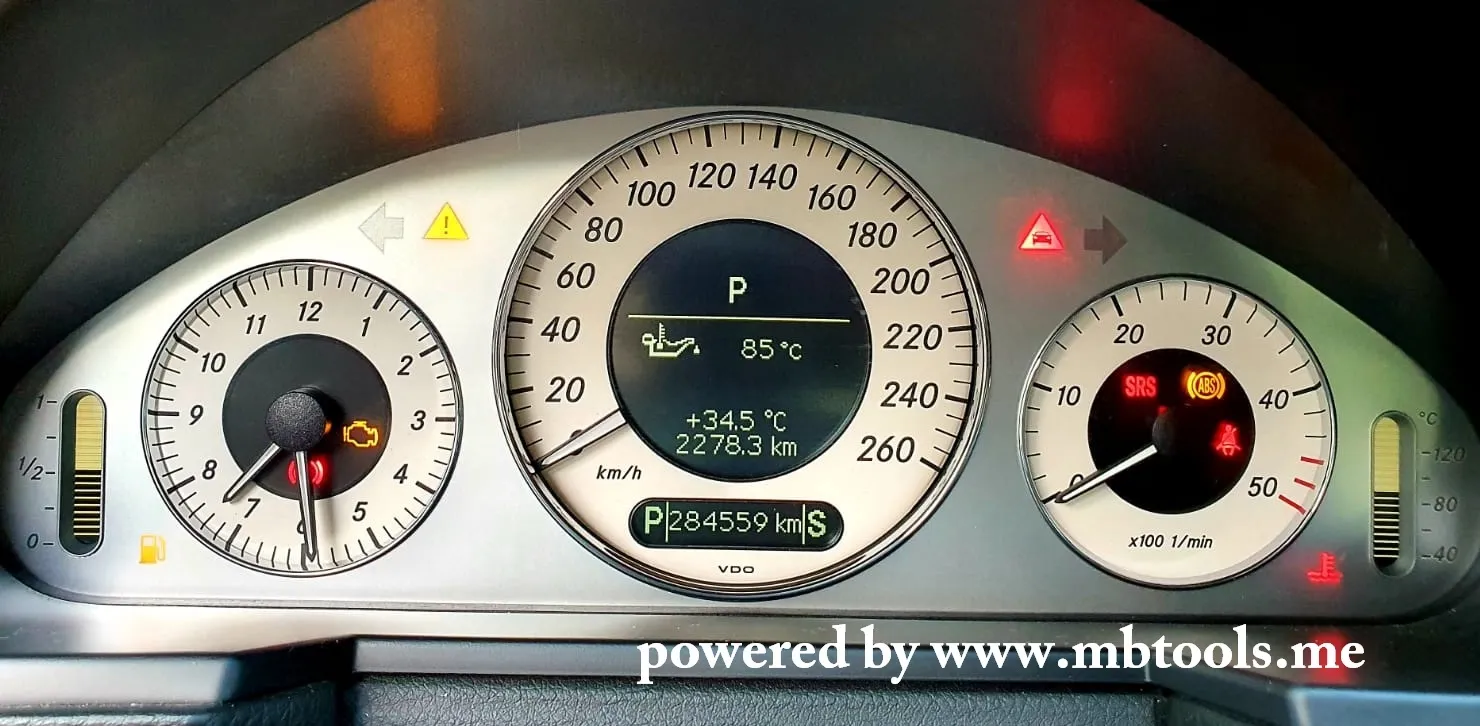 Instrument Cluster AMG Menu